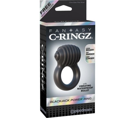 Fantasy C-Ringz Anillo Potente Blackjack Color Negro