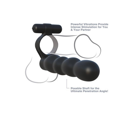 Fantasy C-Ringz Anillo Doble Penetrador Flexible Negro