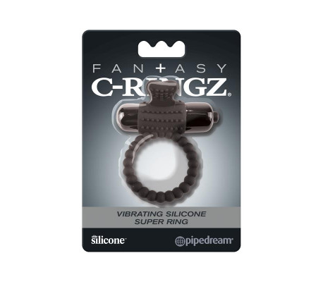 Fantasy C-Ringz Super Anillo Vibrador de Silicona Negro