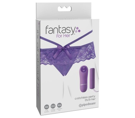 Braguitas Abiertas con Bala Vibradora Thrill-Her con Control Remoto