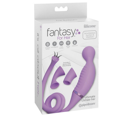Climax-Her Vibrador y Estimulador con 2 Cabezales