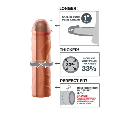 Fantasy X-tensions Perfect 2,54 cm Extensión de Pene - Color Natural
