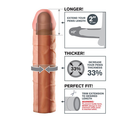 Fantasy X-tensions  Perfect 5,1 cm Extensión de Pene - Color Natural