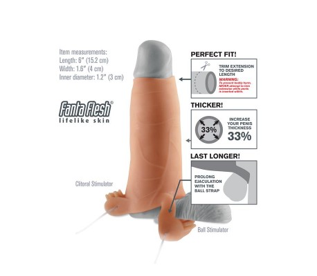 Fantasy X-tensions  Real Feel Twin Teazer-Flesh