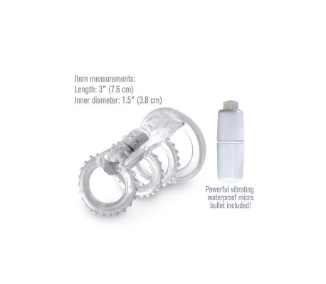 Fantasy X-tensions  Correa de Pene Vibradora Anillada - Color Claro