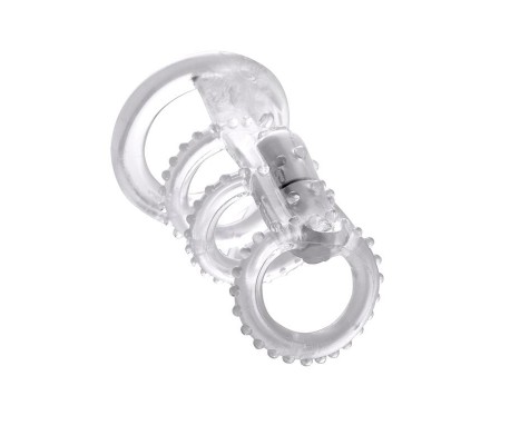 Fantasy X-tensions  Correa de Pene Vibradora Anillada - Color Claro