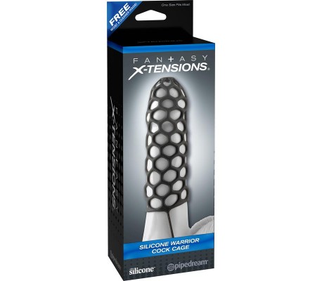Fantasy X-tensions  Silicone Warrior Cock Cage-Bla