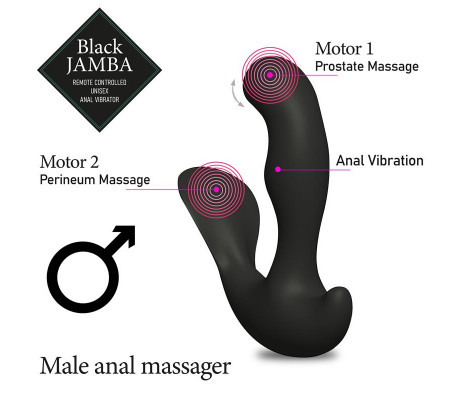 Jamba Vibrador Anal y Estimulador Punto G Negro