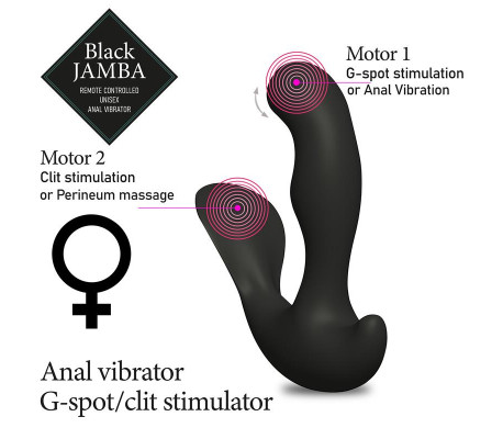 Jamba Vibrador Anal y Estimulador Punto G Negro