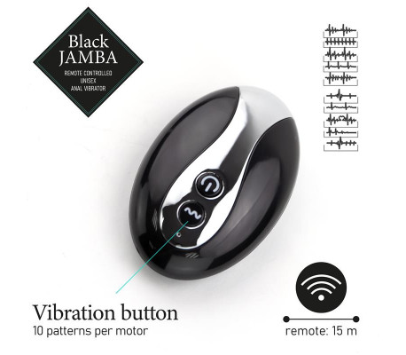 Jamba Vibrador Anal y Estimulador Punto G Negro