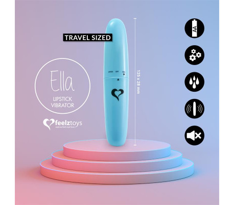 Ella Lipstick Vibrador Light Blue