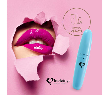 Ella Lipstick Vibrador Light Blue