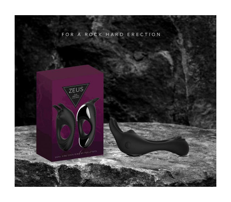 Zeus Anillo Vibrador para el Pene Doble