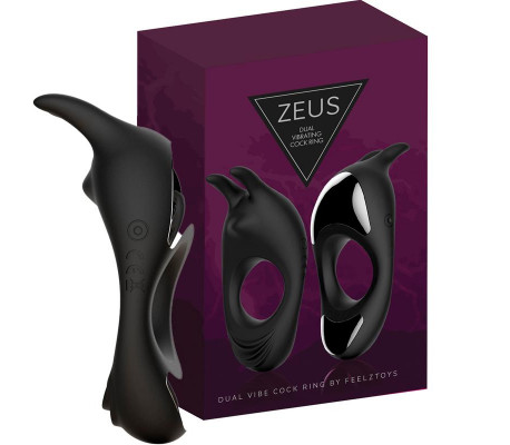 Zeus Anillo Vibrador para el Pene Doble