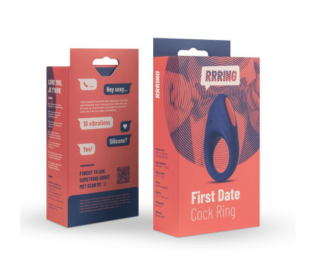 Rring First Date Anillo para el Pene con Vibración USB Silicona