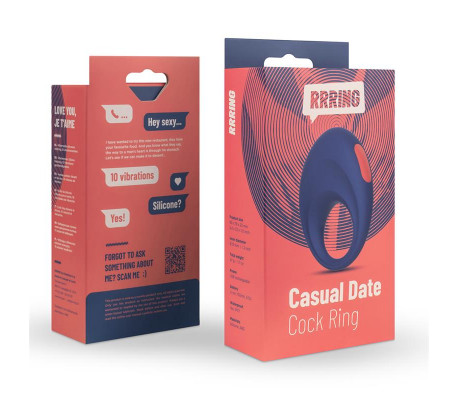 Rring Casual Date Anillo para el Pene con Vibración USB Silicona