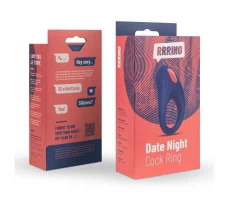 Rring Date Night Anillo para el Pene con Vibración USB Silicona