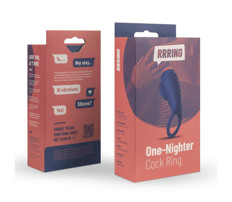Rring One Nighter Anillo para el Pene con Vibración USB Silicona