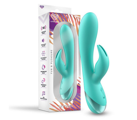 Vibrador Pertes USB Celeste