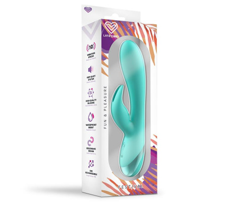 Vibrador Pertes USB Celeste