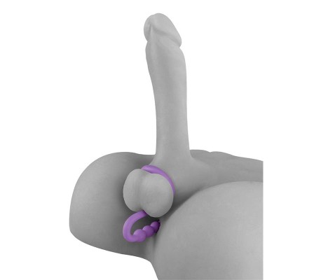 Fetish Fantasy Elite Perlas Anales con Anillo Testicular Púrpura