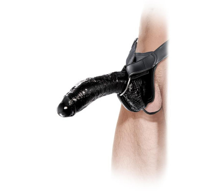 Arnés con Dildo Hueco 25 cm Marrón