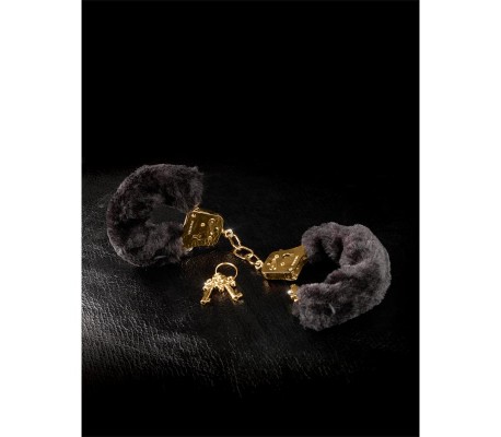 Fetish Fantasy Gold Esposas con Pelo Furry Deluxe Dorado