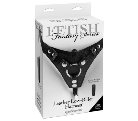 Fetish Fantasy Series Leather Low-Rider Harness-Bl