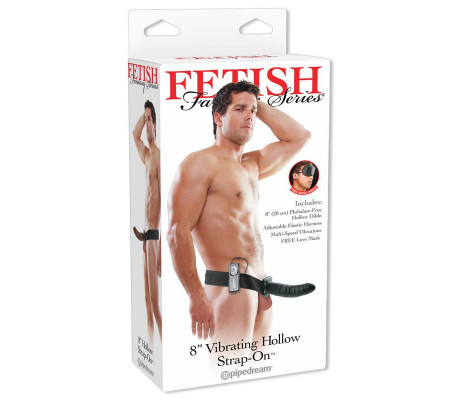 Fetish Fantasy Series Arnés Vibrador Hueco de 20 cm Negro