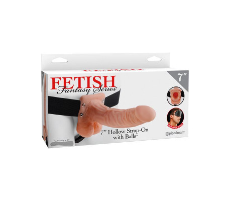 Fetish Fantasy Series Arnés con Hueco y Testículos de 17,7 cm Color Natural