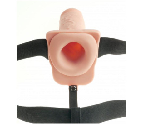 Arnes Elastico con Dildo Hueco 9 10 Funciones Vibracion USB Natural