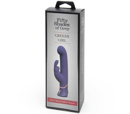 Greedy Girl Vibrador con Movimiento Estimulador punto G y Rabbit Púrpura