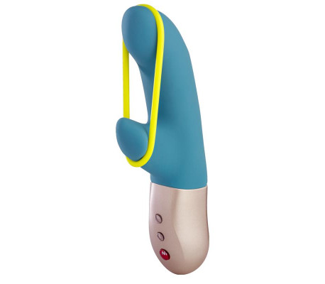 Amorino Vibrador del Punto G Petrol/Neon Yellow