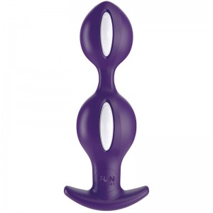 B Balls Duo Plug Anal con Peso White/Dark Violet