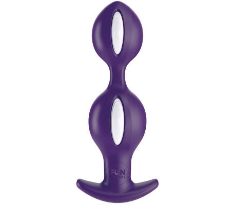 B Balls Duo Plug Anal con Peso White/Dark Violet