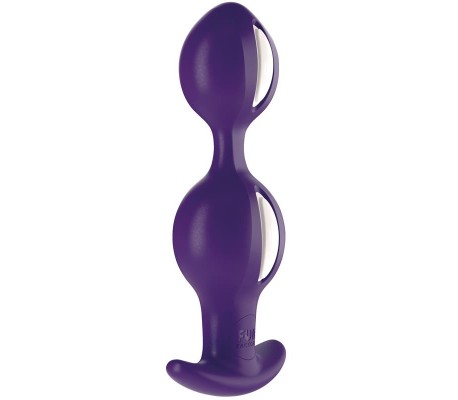 B Balls Duo Plug Anal con Peso White/Dark Violet
