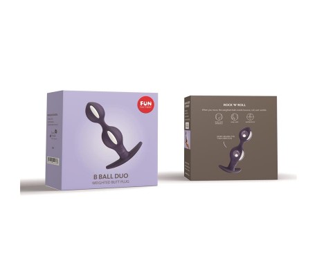 B Balls Duo Plug Anal con Peso White/Dark Violet