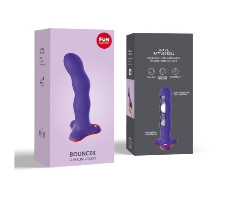 Bouncer Dildo con Bolas Internas Flashy Purple