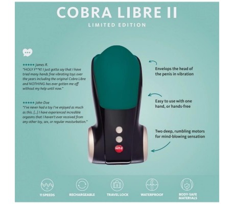 Cobra Libre II Estimulador para el Pene Black/Deep Sea Blue