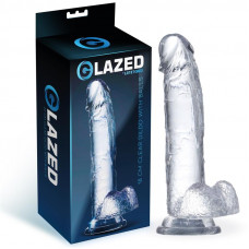 Dildo Realista con Testículos Material Cristalino 18 cm