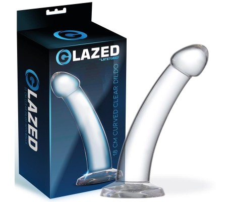 Dildo Curvado Material Cristalino 18 cm