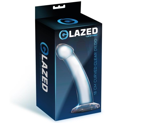 Dildo Curvado Material Cristalino 18 cm