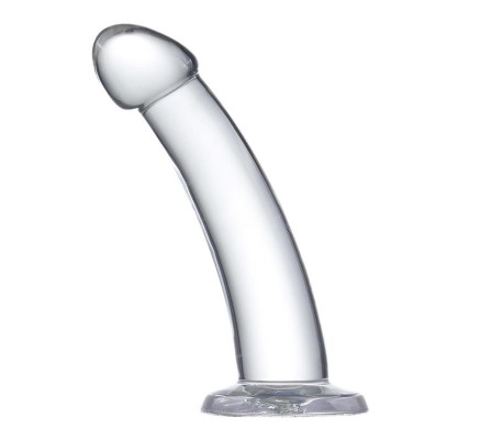 Dildo Curvado Material Cristalino 18 cm