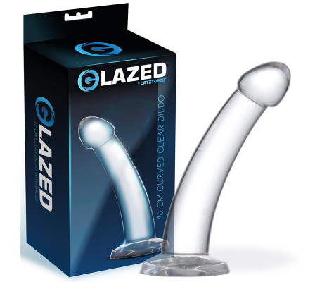 Dildo Curvado Material Cristalino 16 cm