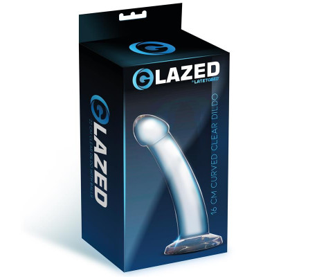 Dildo Curvado Material Cristalino 16 cm