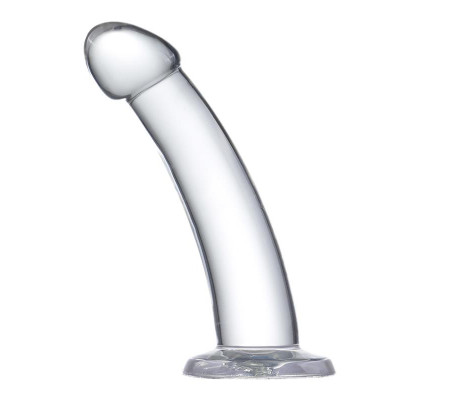 Dildo Curvado Material Cristalino 16 cm