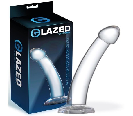 Dildo Curvado Material Cristalino 14 cm