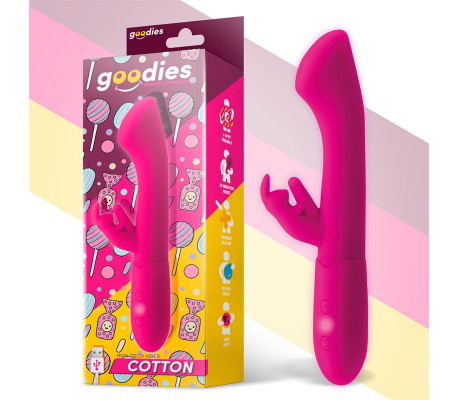 Cotton Vibrador Punto G y Conejito USB Silicona Fuchsia