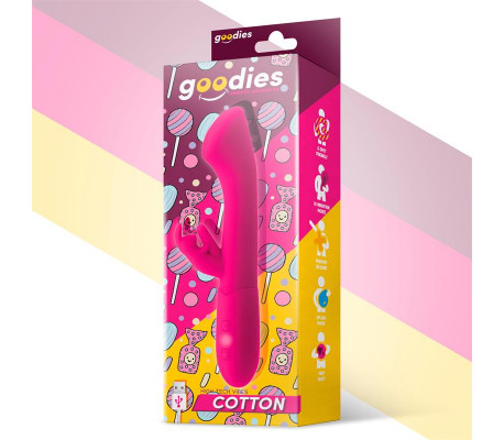 Cotton Vibrador Punto G y Conejito USB Silicona Fuchsia