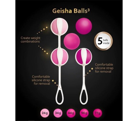 Set de 5 Geisha Balls3 Sugar Pink